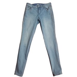 Old Navy ROCKSTAR DENIM JEANS, Light Blue Denim, Super Skinny Leg,sz 2, Stretch!